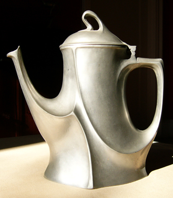 German pewter art nouveau jugendstil coffee pot