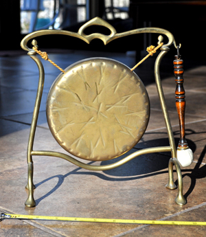 Art Nouveau brass dinner gong