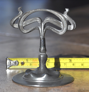 Jugendstil Orivit pewter menu holder